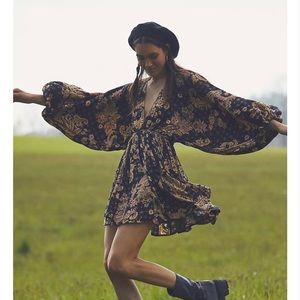 Free People Printed Arzel Mini Dress